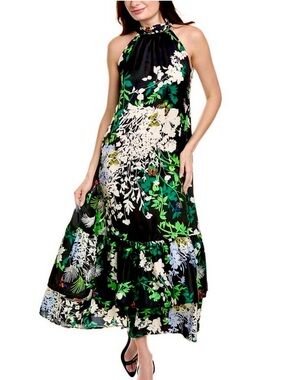 NWT! Flora Bea Amadeus Maxi Dress In Birdland